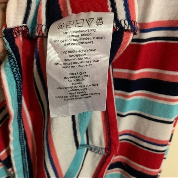 Motherhood Maternity Multi Color Striped V-Neck Sleeveless Tank Top Blouse Small - Picture 5 of 8